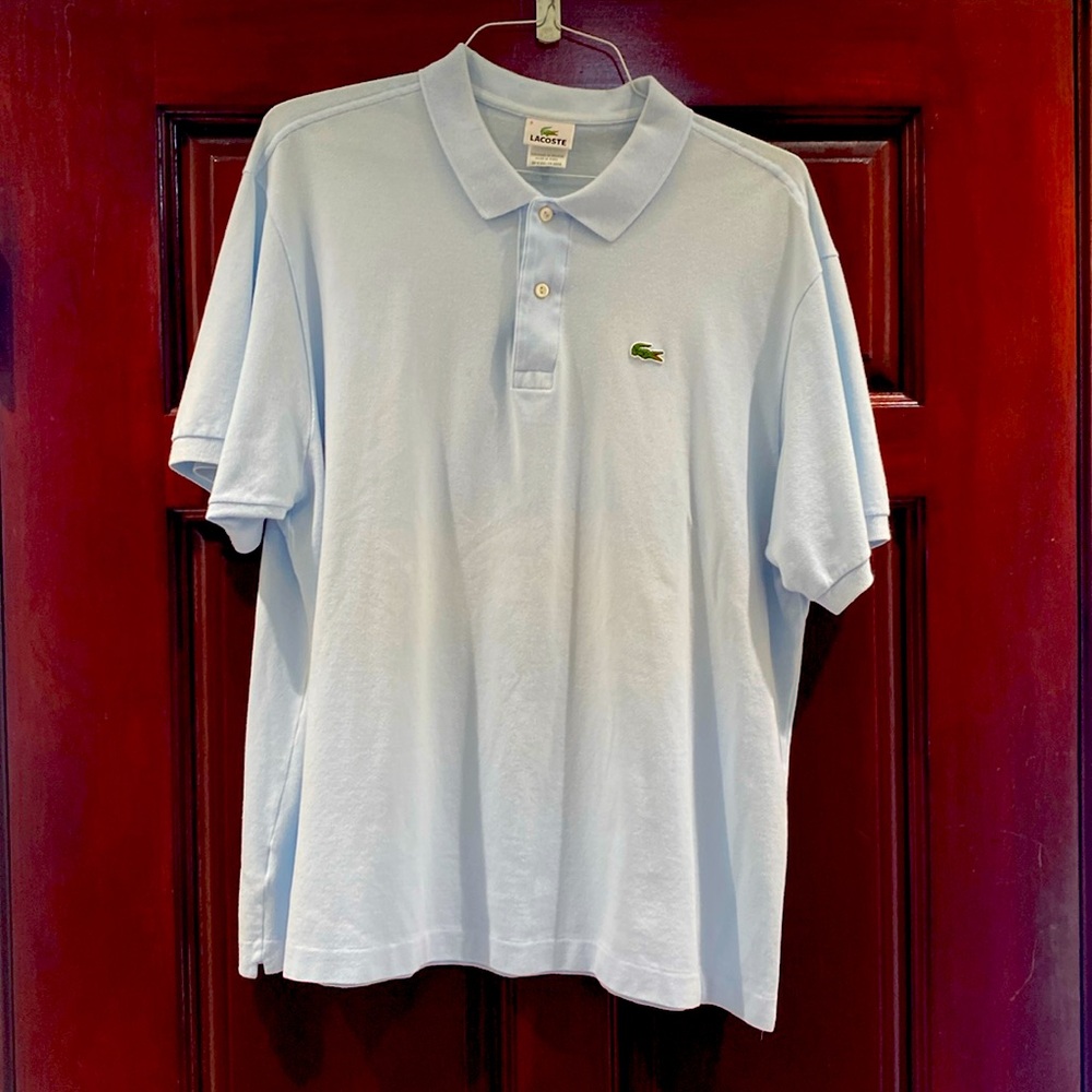 Lacoste men’s polo shirt, size 8 (3xl), light blue